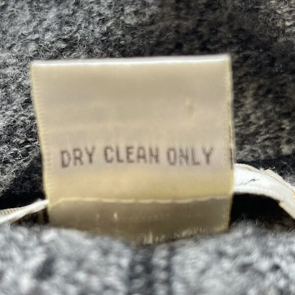 Field Manor Women Tunic Wool Jacket Size‎ L Gray Black Piping Modern Classics - Picture 8 of 12